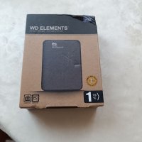Външен хард диск WD Elements Portable 1TB, 2.5”, USB 3.0, Черен, снимка 1 - Външни хард дискове - 41518160