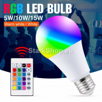 LED RGB E27 крушка с дистанционно, снимка 5 - Лед осветление - 36261956