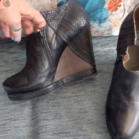 Естествена кожа / дамски обувки на платформа "Ixos" / номер 37 / 38, снимка 10 - Дамски елегантни обувки - 44924148