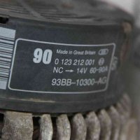 Алтернатор / генератор за Ford Mondeo MK1 1.6i 90к.с. (1993-1996) 0123212001, снимка 3 - Части - 41390562