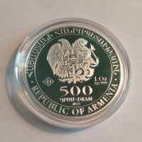 СРЕБРО 1 OZ, Ноев ковчег 2023, 1 УНЦИЯ, снимка 2 - Нумизматика и бонистика - 41095968