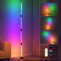 Нова LED Ъглова Лампа OUTON RGB, Сгъваема, Синхрон с Музика, снимка 1 - Лед осветление - 44156158