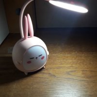 Лампа за четене USB LED Kawaii Rabbit 2в1,Настолна лампа,Детска защита на очите,Карикатура Зайче, снимка 14 - Настолни лампи - 40900282