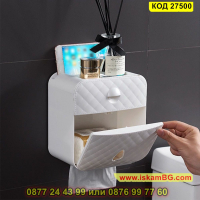 Поставка чекмедже за тоалетна хартия с рафт за телефон - КОД 27500, снимка 3 - Други стоки за дома - 44699428