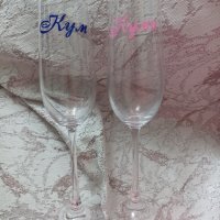 Чаши с надпис - Кум и Кума, снимка 2 - Сватбени аксесоари - 44456206