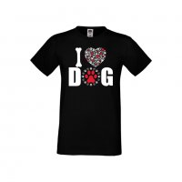Мъжка тениска Свети Валентин I Love Dog, снимка 4 - Тениски - 35712548