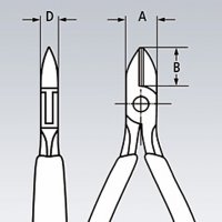 странични, диагонални резачки, секачки, клещи 115 мм, KNIPEX, 7702115, снимка 5 - Клещи - 39149829