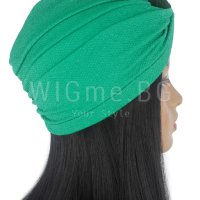 Тюрбан - туист за коса в черно и зелено, снимка 2 - Аксесоари за коса - 40510994