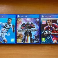 Три игри за PS4: Transformers ,FIFA 19 и PES 2015, снимка 1 - Игри за PlayStation - 41722588