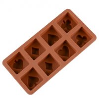 Покер знаци символи в квадрат силиконов молд форма калъп шоколад гипс , снимка 4 - Форми - 39760015