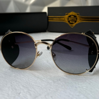 Dita 2023 мъжки дамски слънчеви очила кръгли с кожа 3 цвята, снимка 5 - Слънчеви и диоптрични очила - 44701012