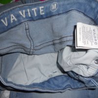 Еластични Дамски Дънки  78 дължина в син цвят размер М, снимка 1 - Къси панталони и бермуди - 40610108