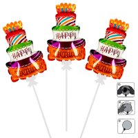 Самонадуващи се мини балон торта "Happy Birthday" /10 броя в стек/, снимка 17 - Декорация за дома - 41666245