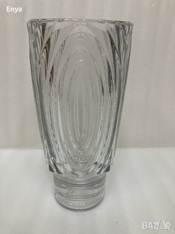 Стара ваза от кристално стъкло, снимка 1