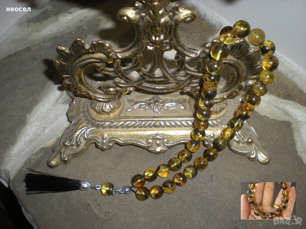 Кехлибарена броеница от балтийски кехлибар, снимка 1