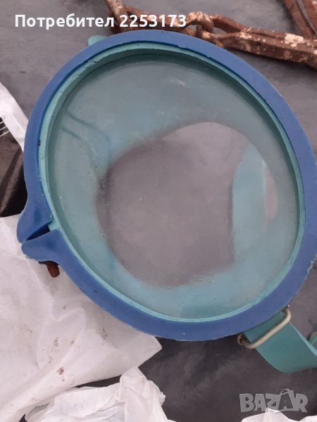 Стари български очила за подводно плуване, снимка 1