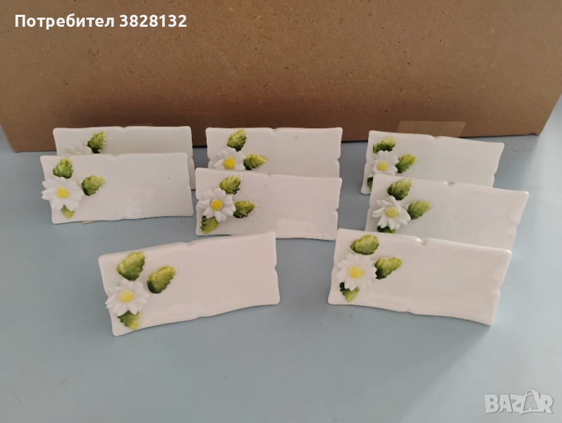 поставки/табелки, порцелан, снимка 1