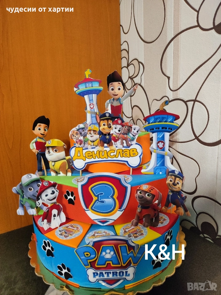 Картонена торта Пес патрул , снимка 1