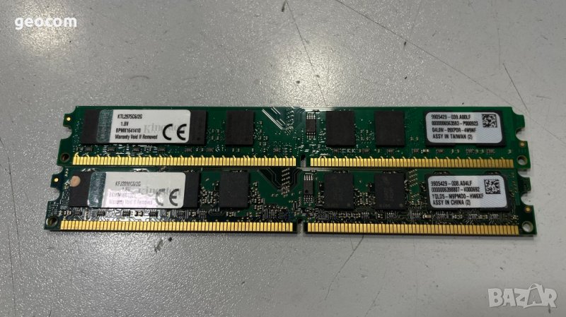 2GB (1x2GB) DDR2 Kinsgton PC2-6400U (800Mhz,CL-6,KIT), снимка 1