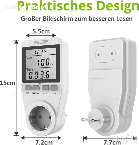 BALDR Монитор за потребление на електроенергия,Монитор за домашен енергопотребление, снимка 1