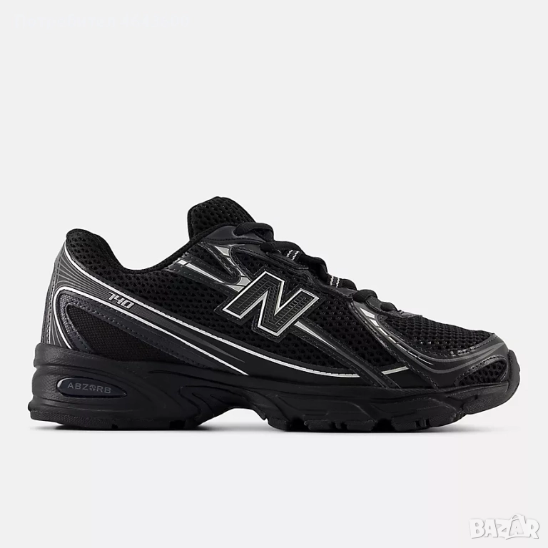 Мъжки маратонки New Balance 740v2 Black Grey Silver, снимка 1