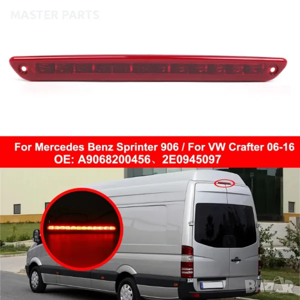 Трети LED Стоп Sprinter W906 / Crafter 06-18 (Canbus/Без Грешки), снимка 1