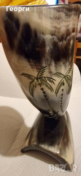 Стара вазичка от рог, снимка 1