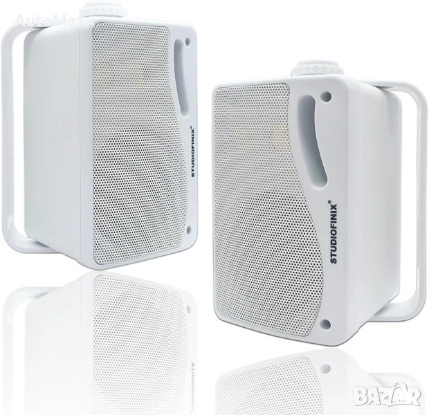 STUDIOFINIX 3.5-инчови външни Bluetooth високоговорители, водоустойчиви, с кабел, 3-лентови, 200W, снимка 1