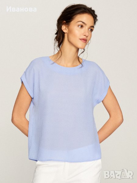 REZERVED Прекрасна блузка в два цвята. Топ на точки, снимка 1