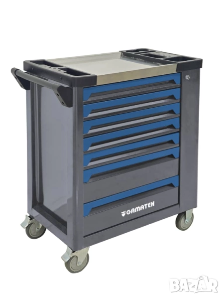 Количка за инструменти оборудвана с 258 броя инструменти, снимка 1