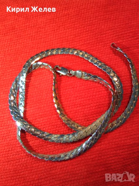 ПОСРЕБРЕН СТИЛЕН ЛАНЕЦ от БЛАГОРОДНА НЕРЪЖДАЕМА СТОМАНА ВЕРИЖКА КЛАСИЧЕСКА ЗДРАВА ПЛЕТКА 27951, снимка 1