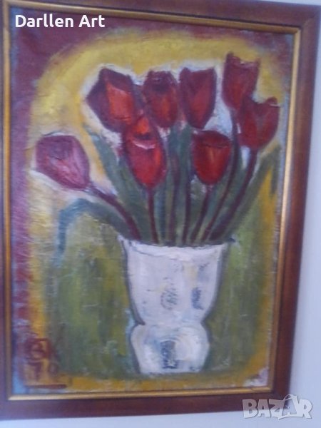 Натюрморт ваза с цветя, Вера Къдринова, снимка 1