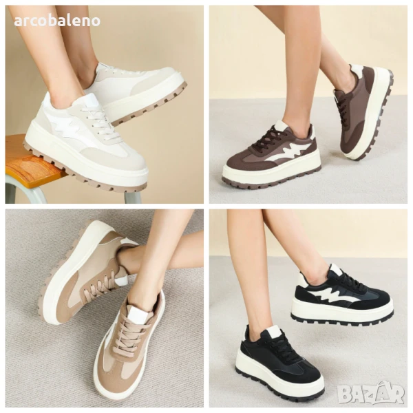 Дамски ниски маратонки, 4цвята , снимка 1