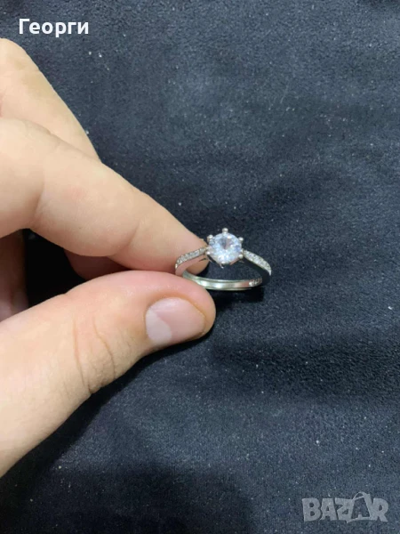 Пръстен от платина 950 с диамант , снимка 1