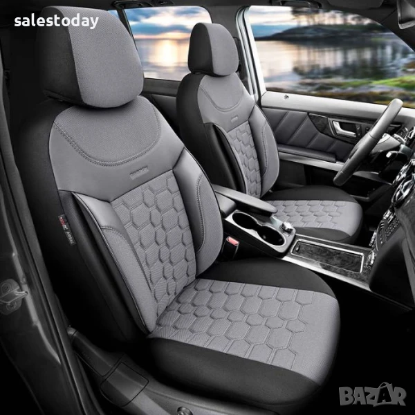 Тапицерия за седалки на кола, сива, снимка 1