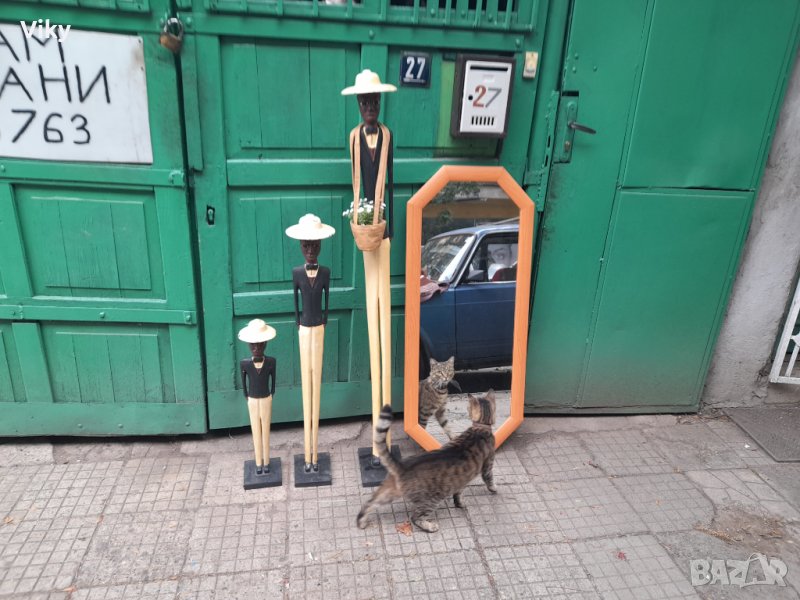 Дървени статуетки три негърчета, снимка 1