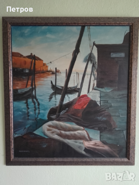 картина масло платно 90/81 см, снимка 1