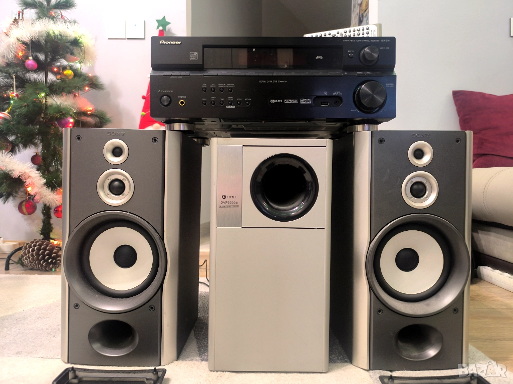 Аудио система-ресийвър, тонколони и субуфер, снимка 1