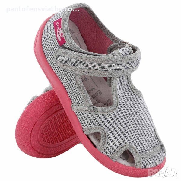 Детски пантофи RenBut сребърен брокат 21/26, снимка 1