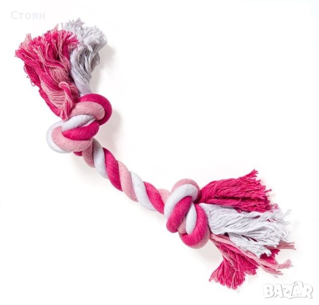 Въже за играчка за куче 30см - розово, снимка 1