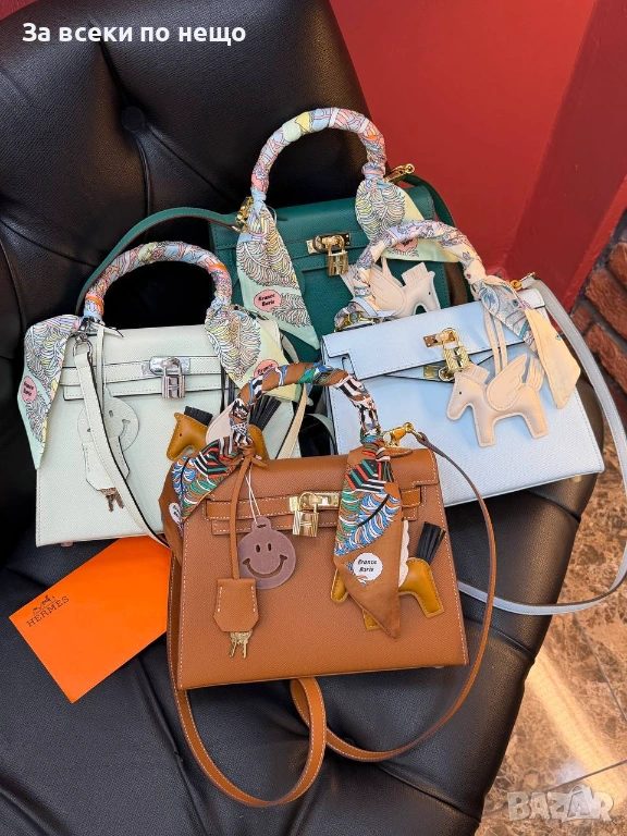 Hermes Дамска Чанта Естествена Кожа Хермес - Налични Различни Цветове Код SK746, снимка 1