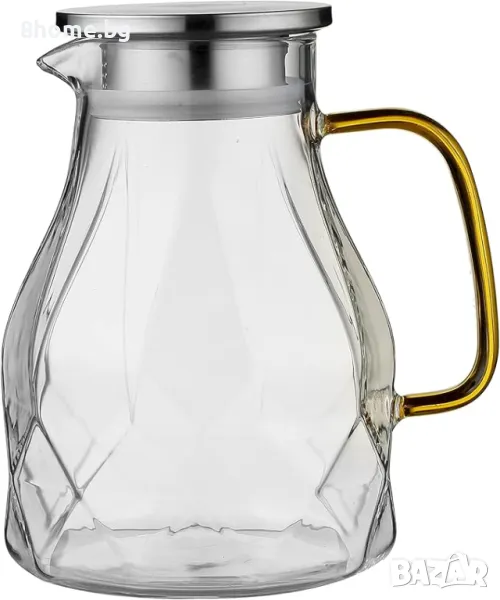 Стъклена кана 1,7л. с капак, снимка 1