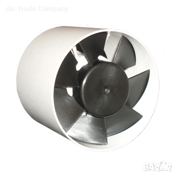 Канален вентилатор за вграждане във въздуховоди QIN 100T+монтажни крачета, снимка 1