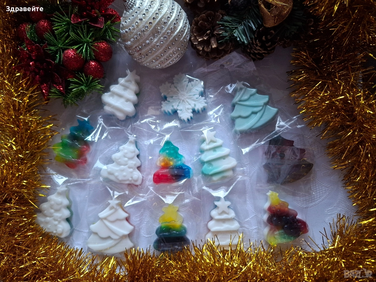 Натурални глицеринови сапунчета с аромат на Коледа, снимка 1