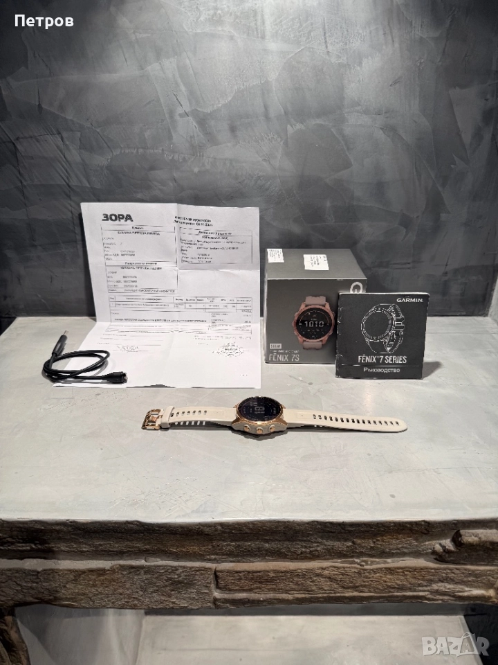 КАТО ЧИСТО НОВ Garmin Fenix 7S Solar + гаранция, снимка 1