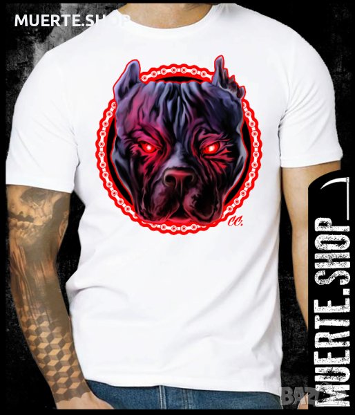 Тениска с щампа PITBULL DEMON, снимка 1