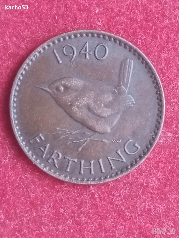 1 фартинг 1940 г. Великобритания., снимка 1
