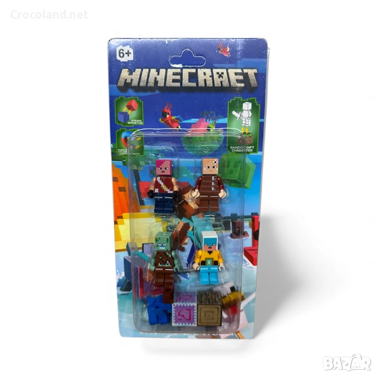 Minecraft – МАГНИТЕН Комплект мини фигурки с аксесоари (4 броя), снимка 1