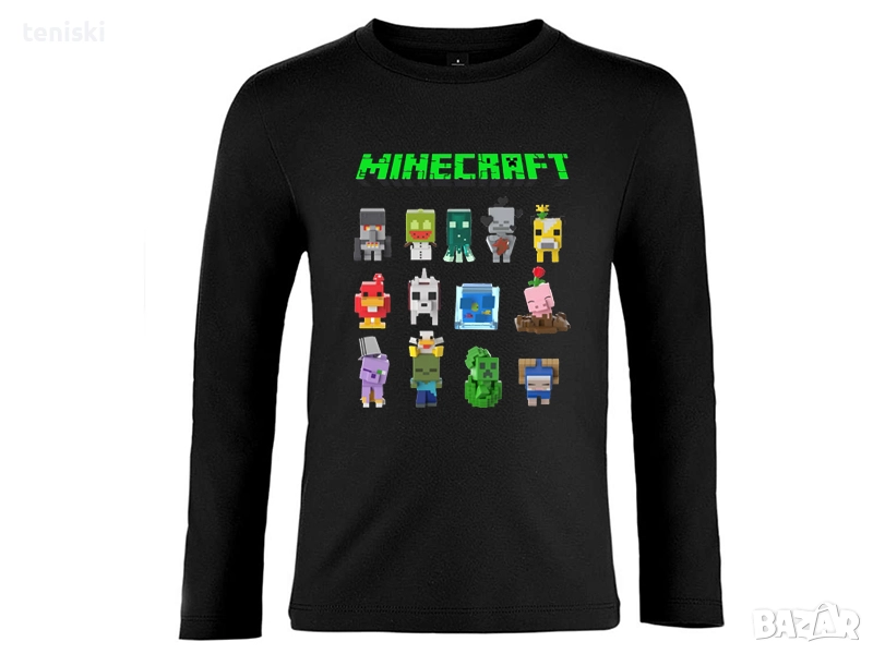 Тениски с дълъг ръкав Minecraft 3 модела , снимка 1
