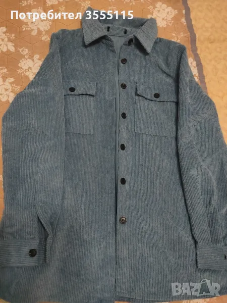 Дамска синя риза без следи от употреба рр С 12 лв 
гр.обиколка 45  см
Дължина 65 см, снимка 1